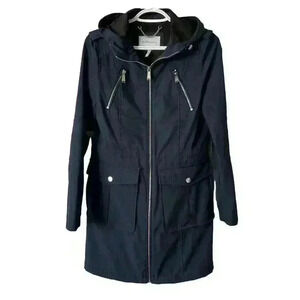 BCBGeneration Navy Blue Utility Parka - Hooded Anorak Jacket